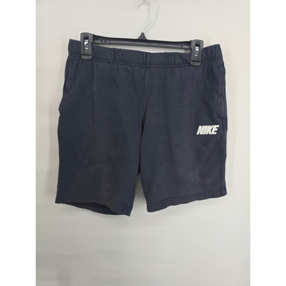 Nike Mens Navy‎ Blue Graphic Logo Fleece Sweat Shorts Size M Casual Athletic